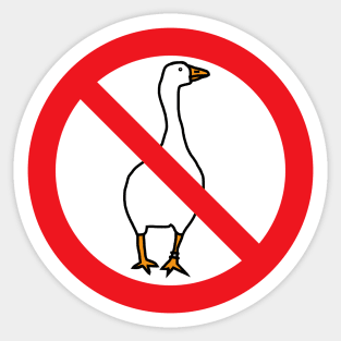 No Goose Gaming Sign Sticker